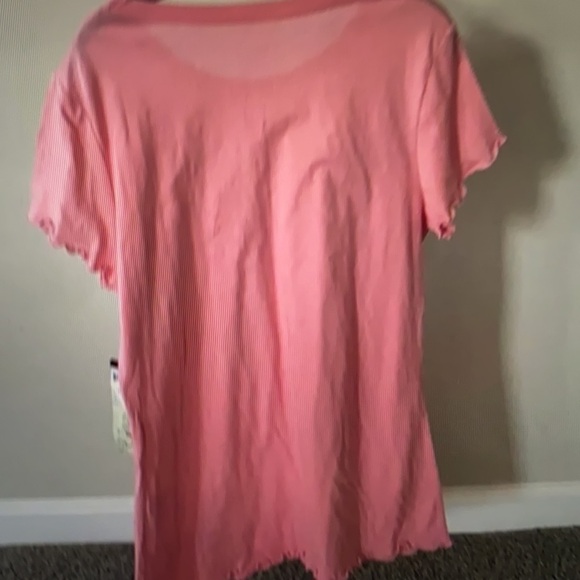 NWT Levi’s Pink Flowered Ruffle Sleeve Top size Large - Picture 6 of 8